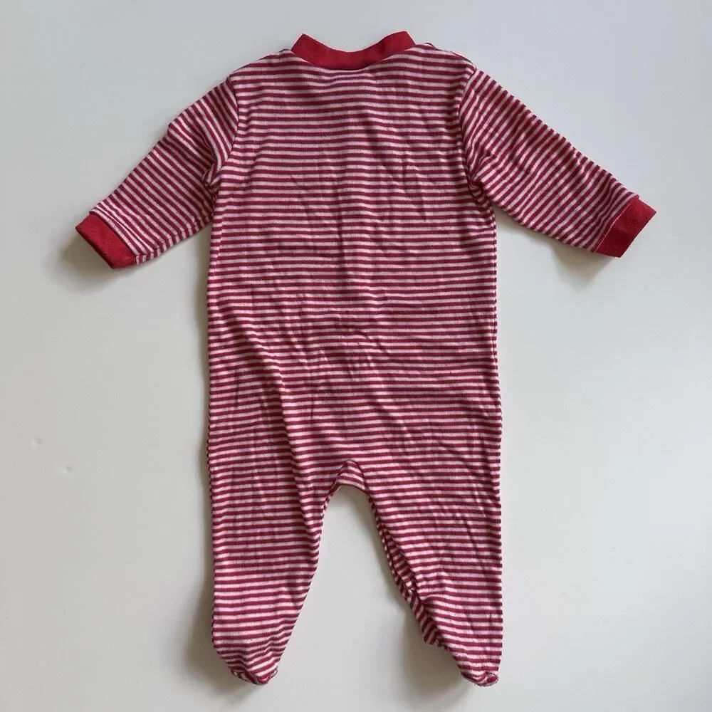 Vintage Baby B'Gosh One Piece Baby Size Large 19-24 LBS Red Stripes Osh Kosh 90s
